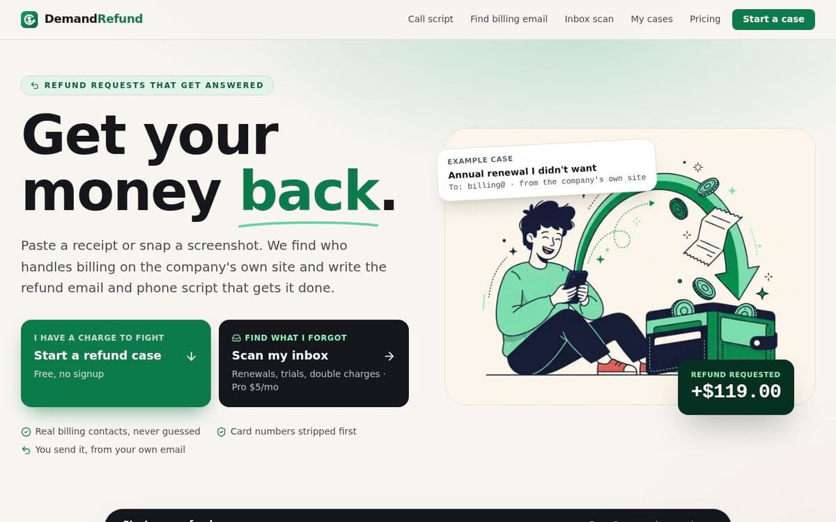 DemandRefund screenshot