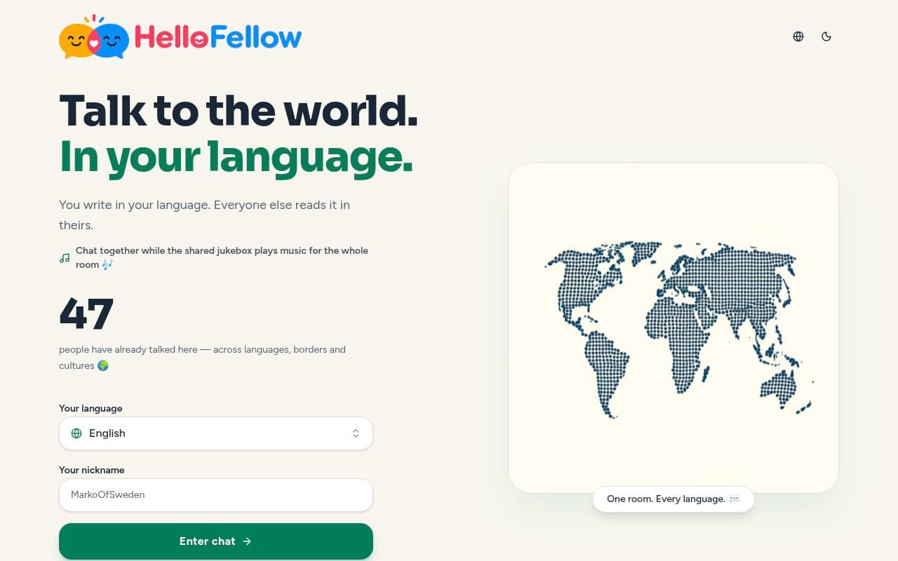 HelloFellow screenshot