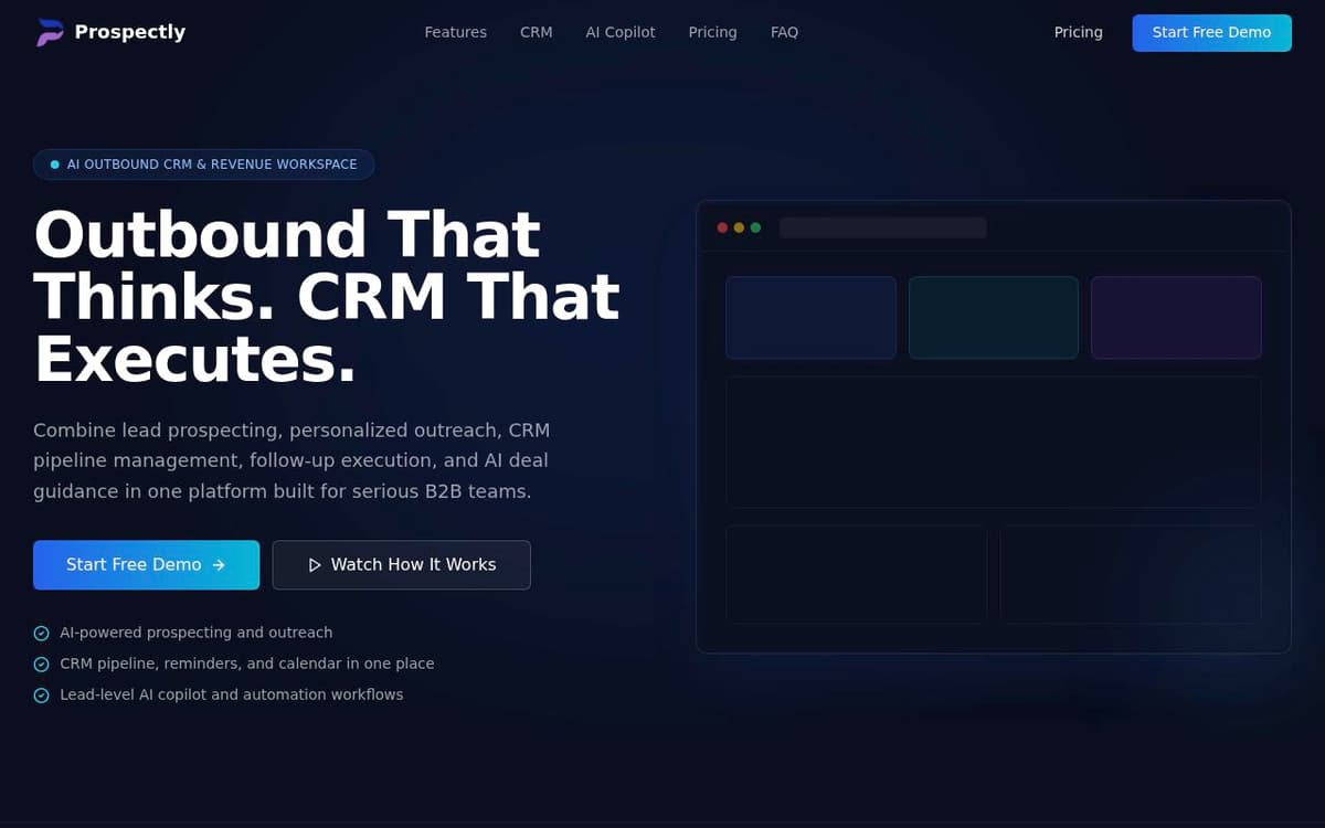 Prospectly CRM screenshot