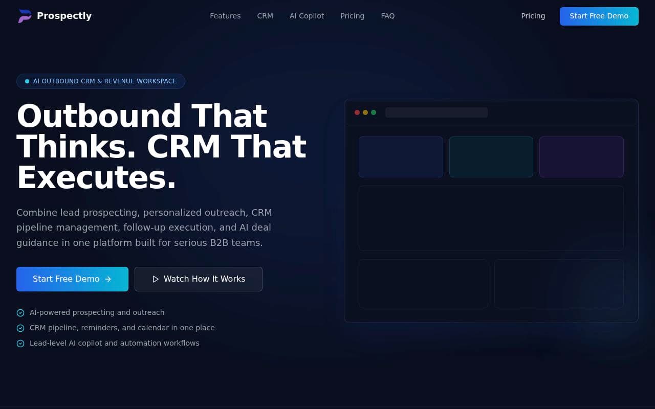 Prospectly CRM screenshot