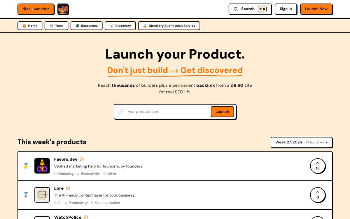 Nick Launches screenshot