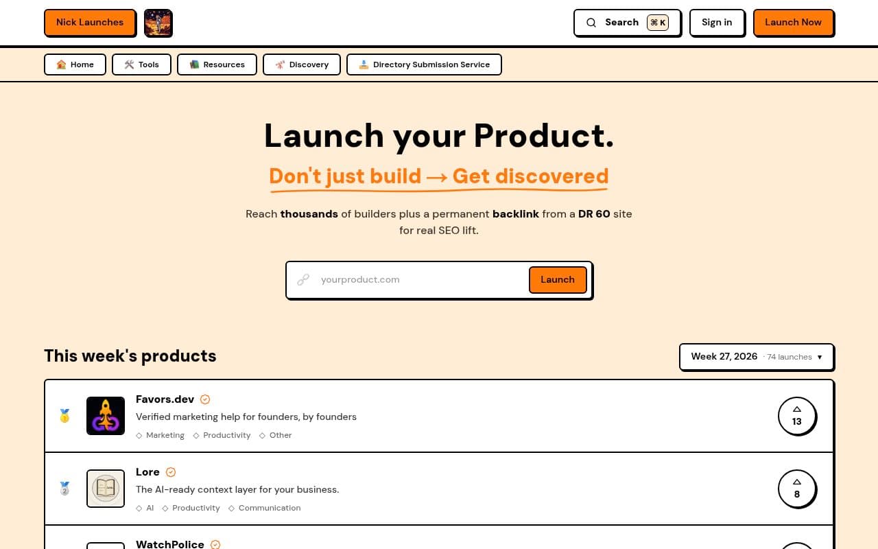 Nick Launches screenshot