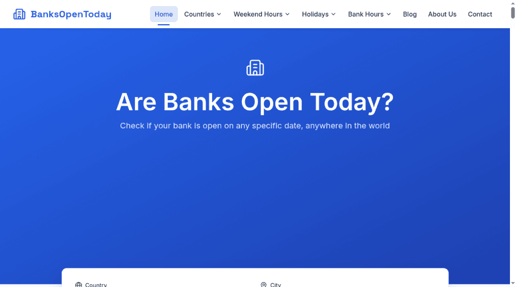 Banks Open Today screenshot