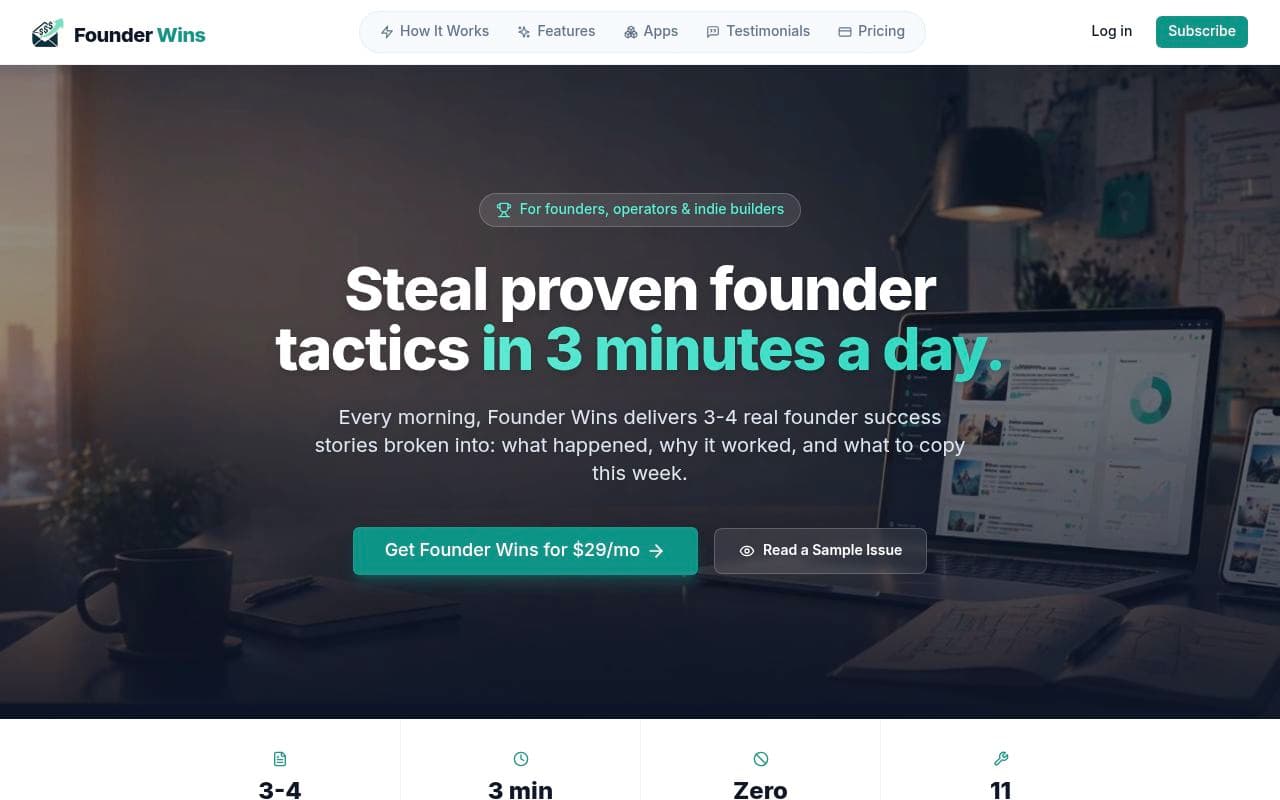 Founder Wins screenshot