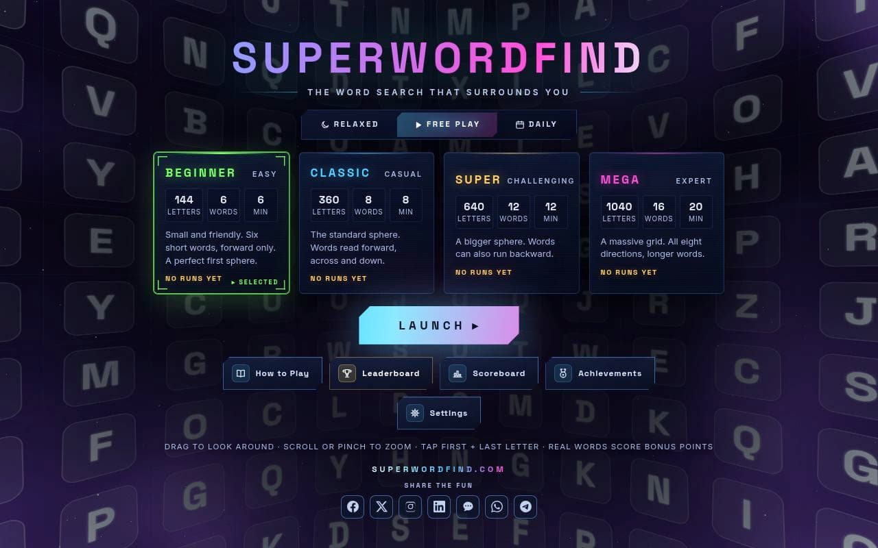 SuperWordFind screenshot