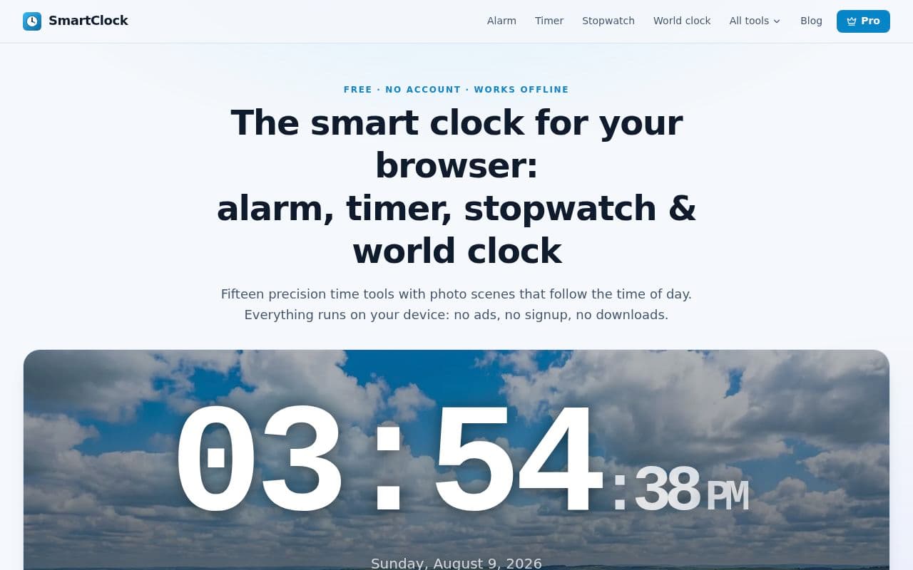 SmartClock screenshot