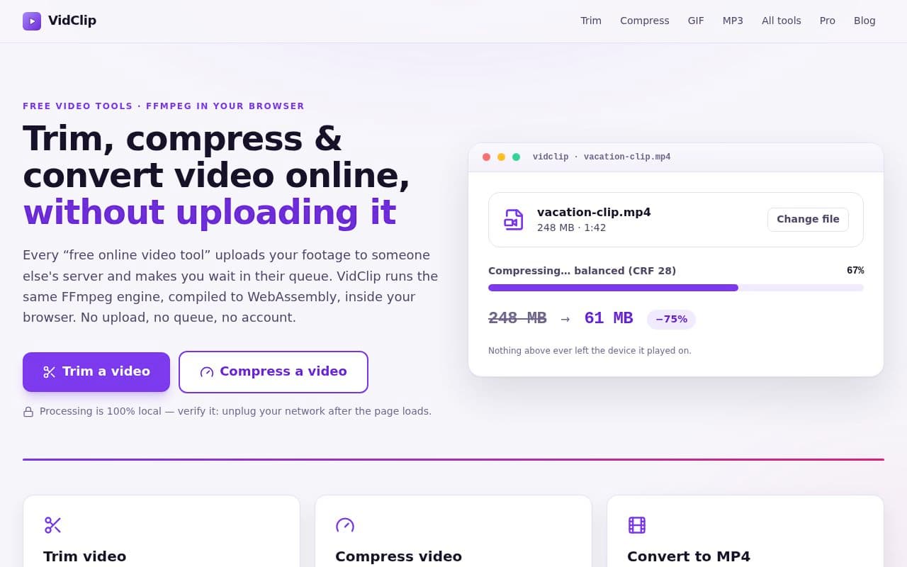 VidClip screenshot