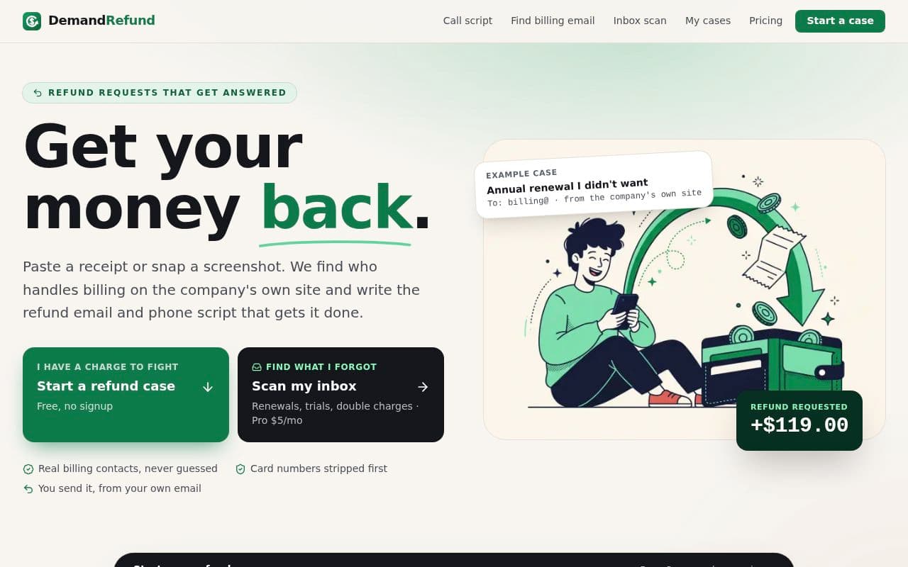 DemandRefund screenshot