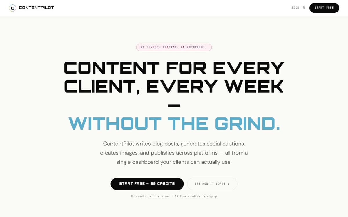 ContentPilot screenshot