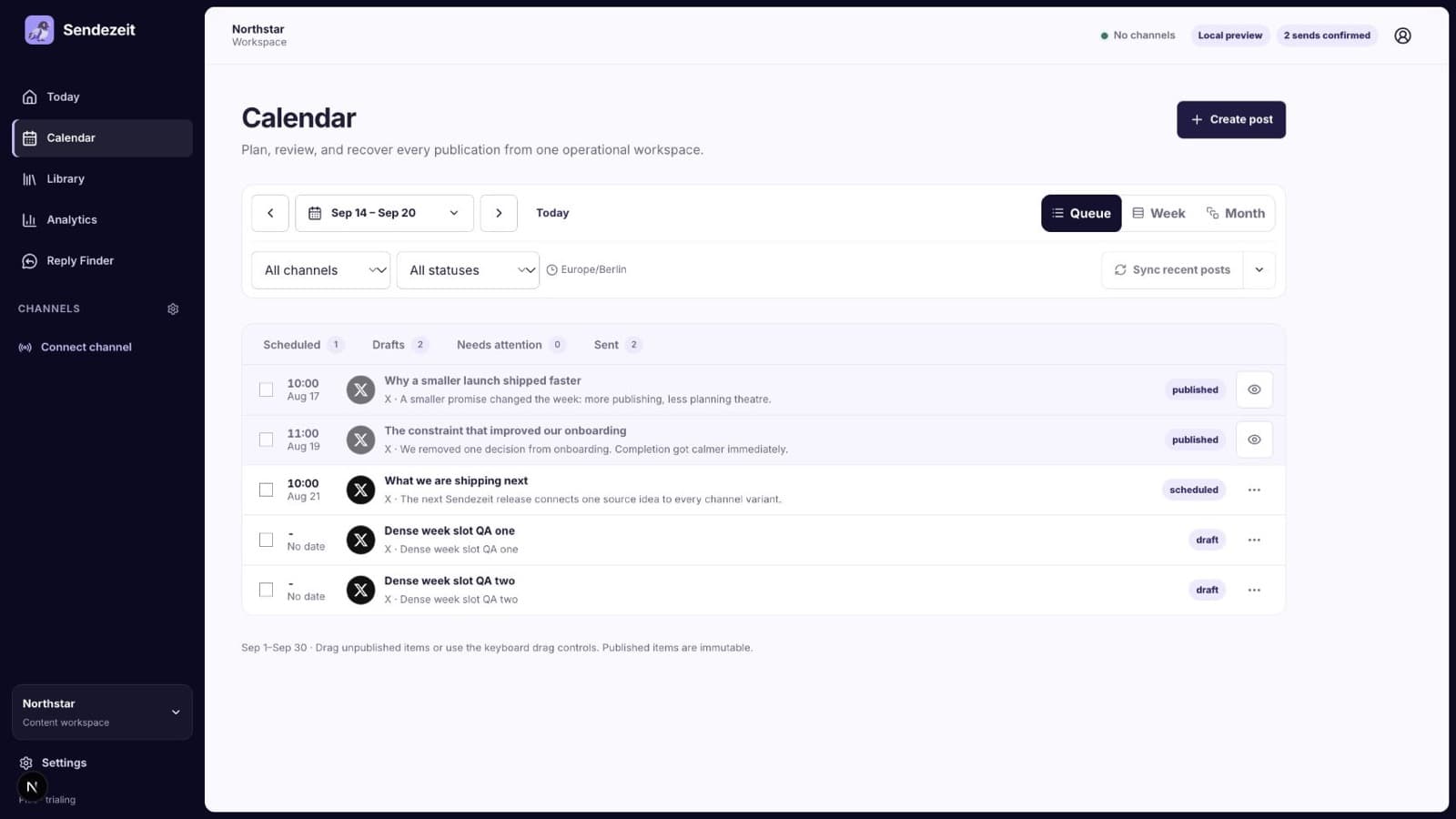 Sendezeit screenshot