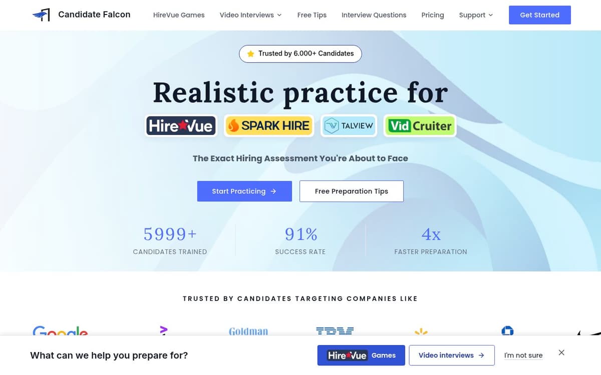 Candidate Falcon screenshot