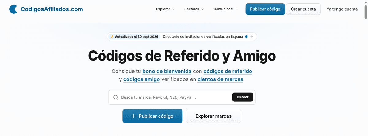 CodigosAfiliados screenshot