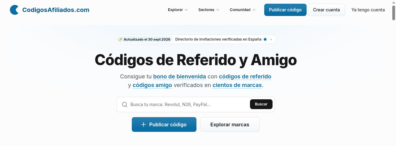 CodigosAfiliados screenshot