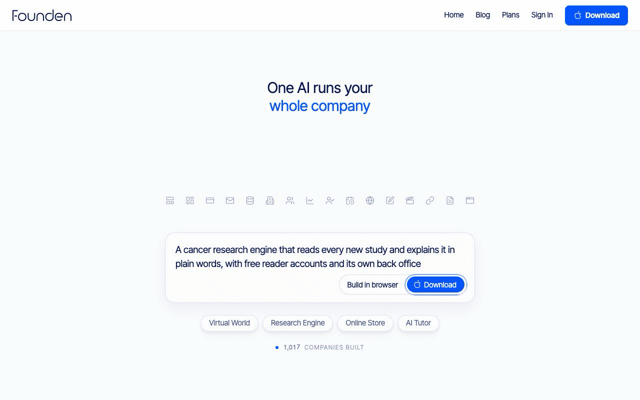 Founden screenshot
