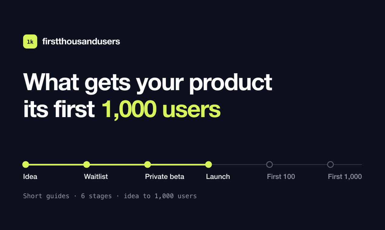 First 1,000 Users screenshot