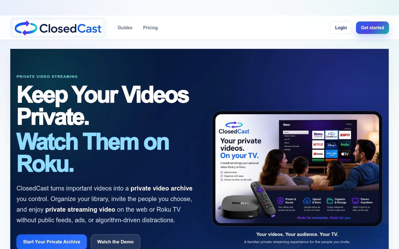 ClosedCast screenshot
