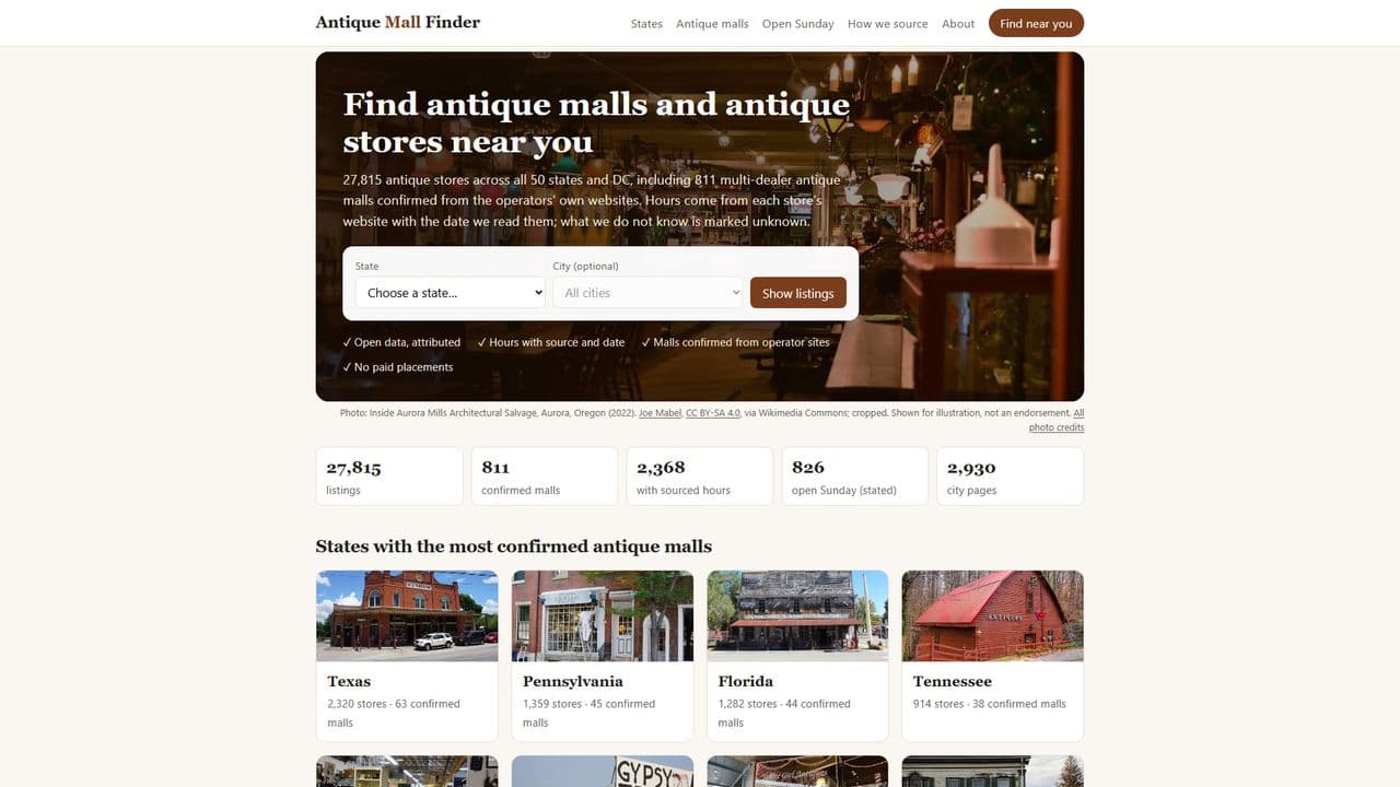 Antique Mall Finder screenshot