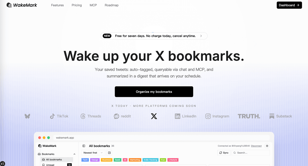 WakeMark screenshot