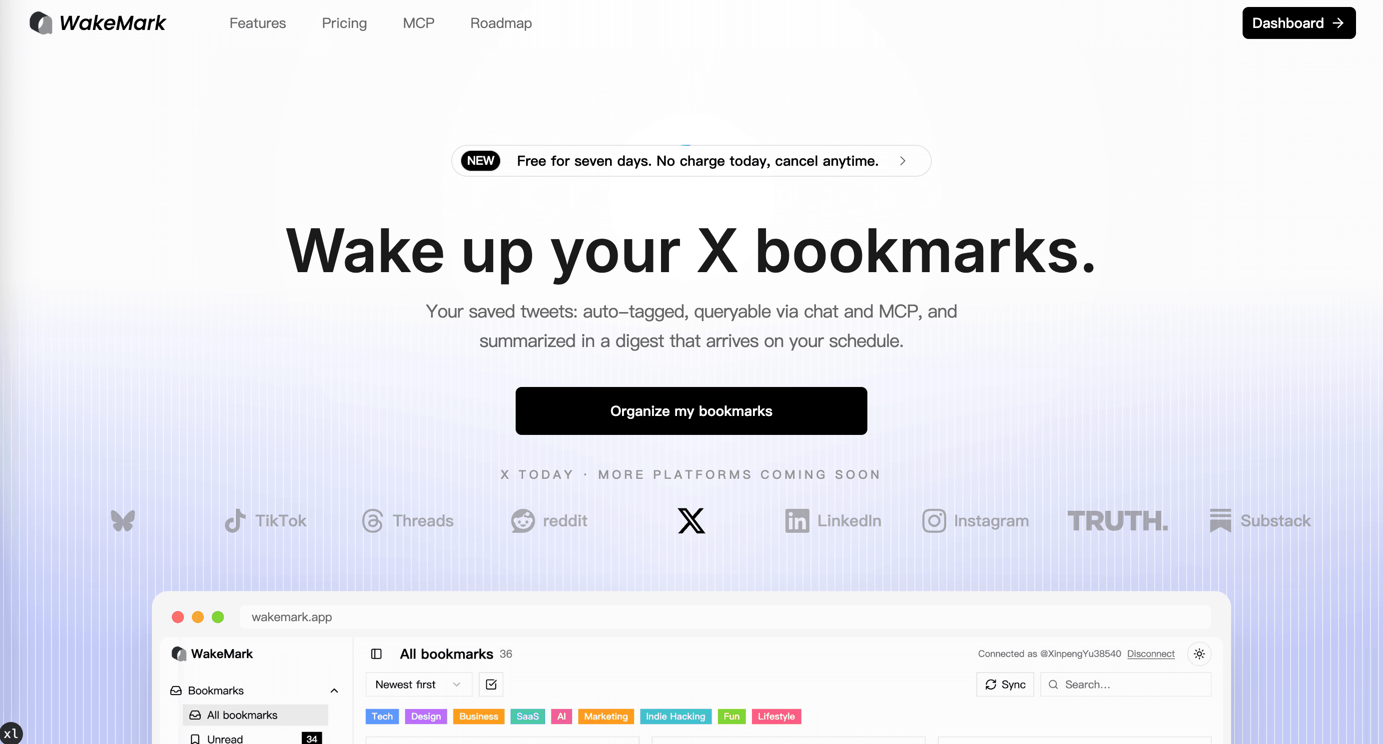 WakeMark screenshot