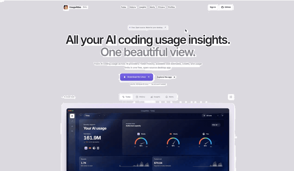 UsageAtlas screenshot