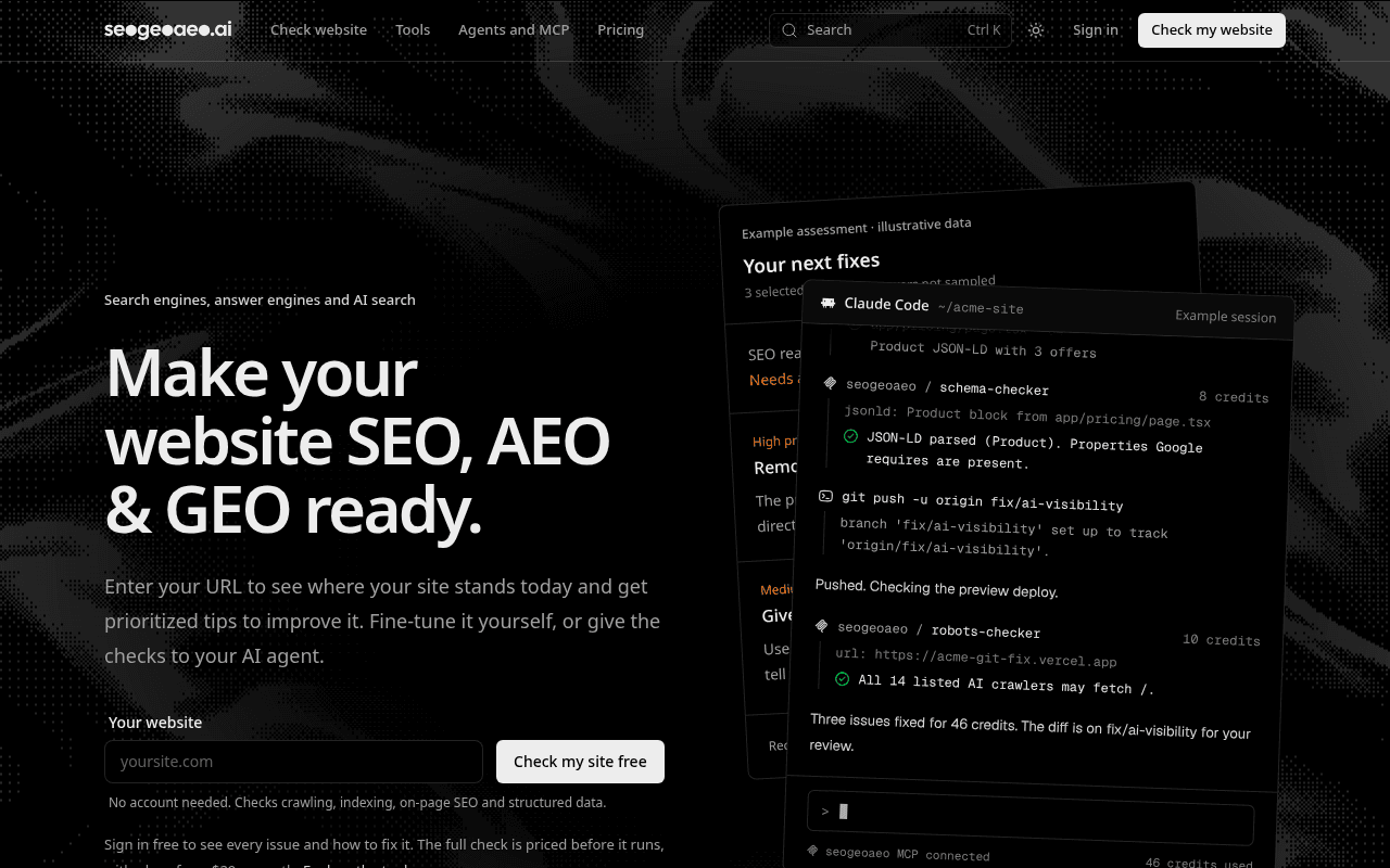 seogeoaeo.ai screenshot