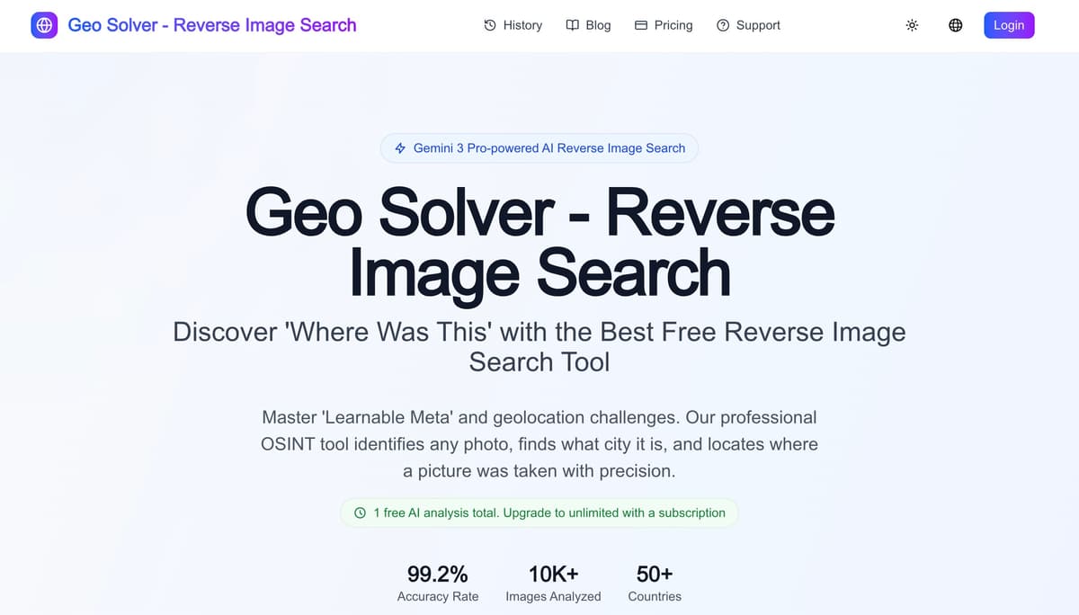 Reverse Image Location screenshot