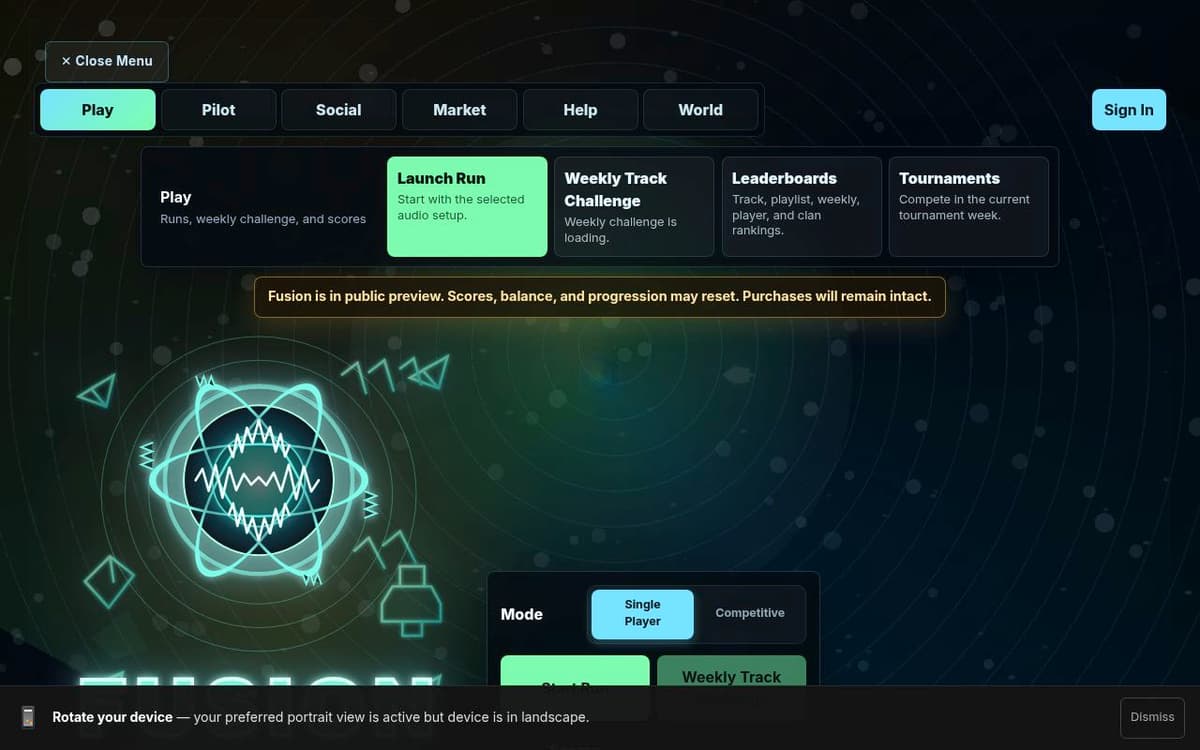 Fusion screenshot