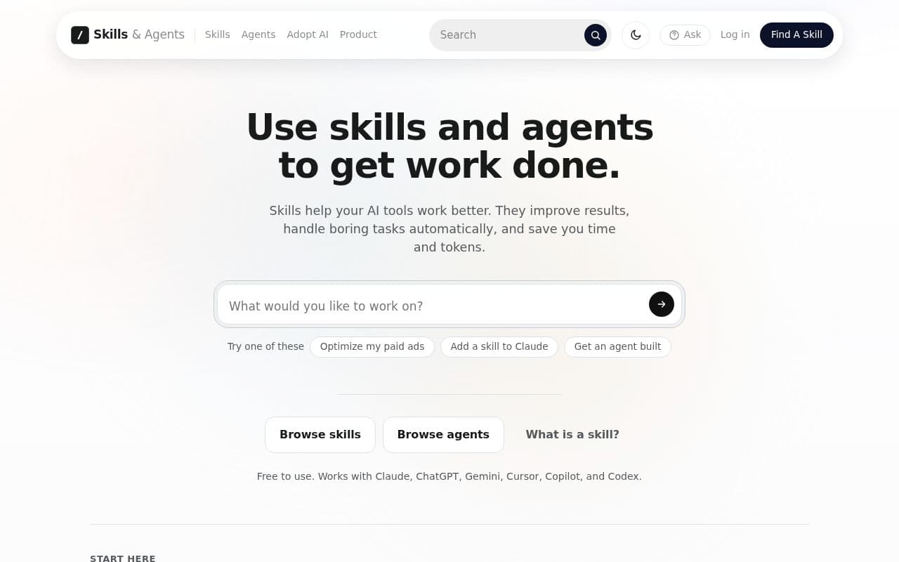 Skills & Agents Co. screenshot
