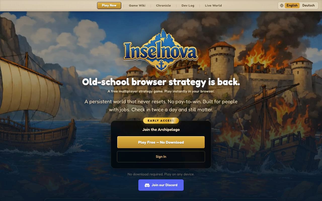 Inselnova Old-school browser strategy is back. screenshot