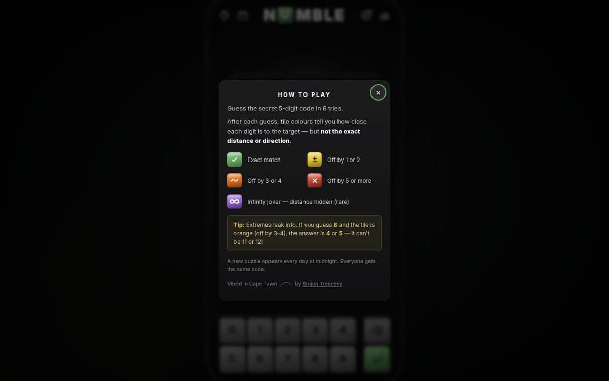 Numble screenshot