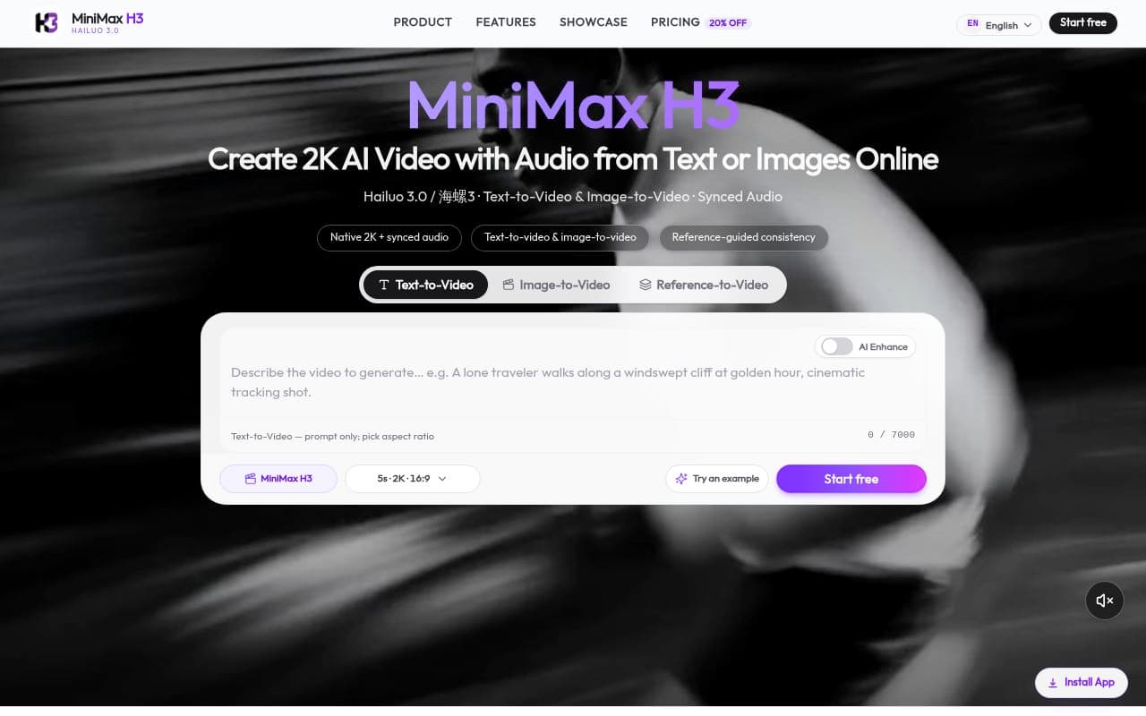 MiniMax H3 screenshot
