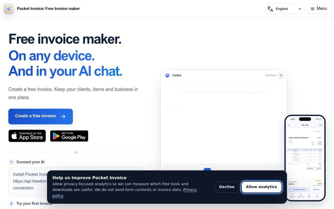 Pocket Invoice screenshot