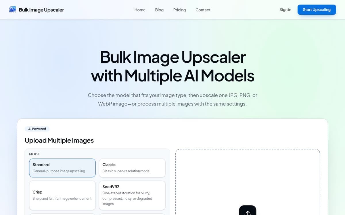 Bulk Image Upscaler screenshot