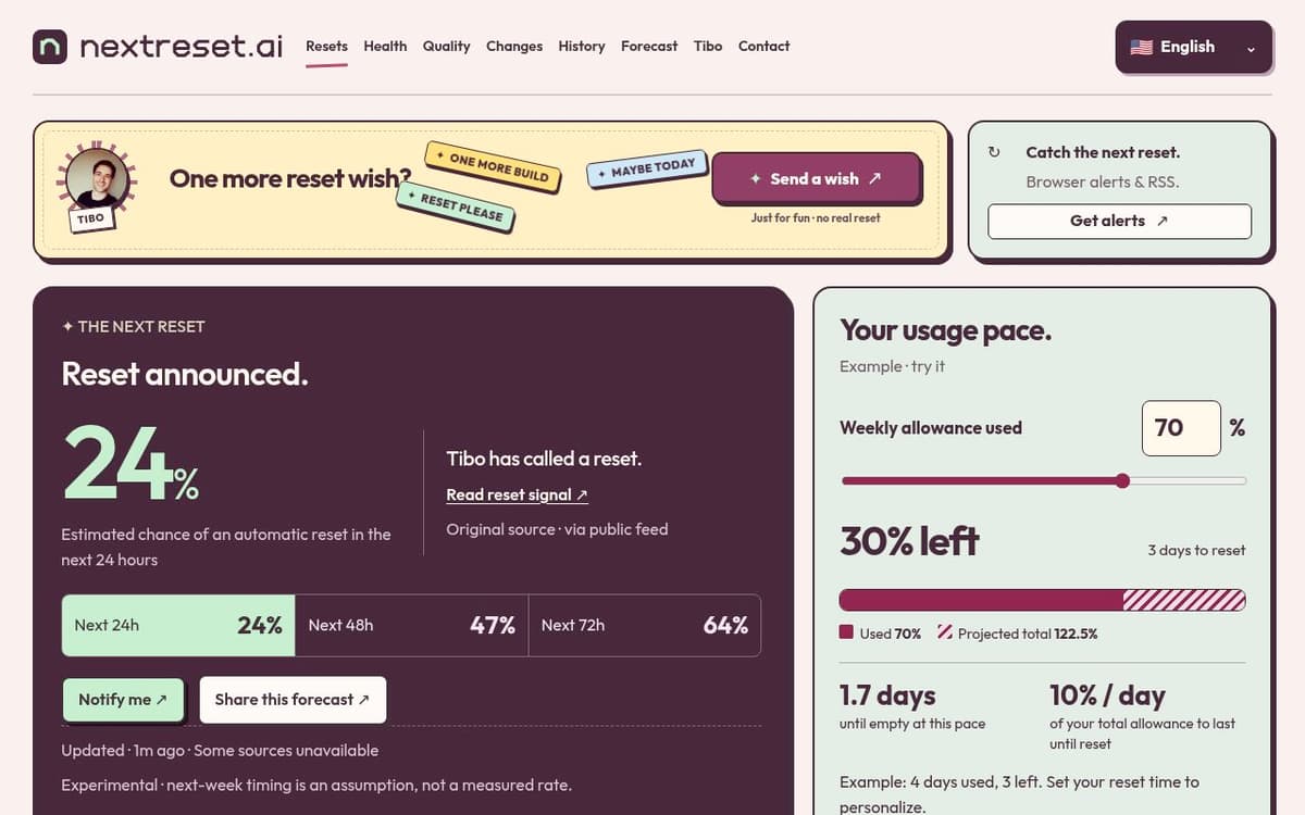 NextReset screenshot