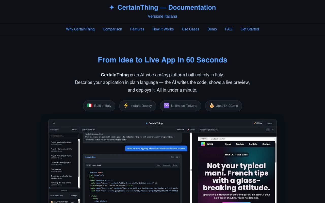 CertainThing screenshot