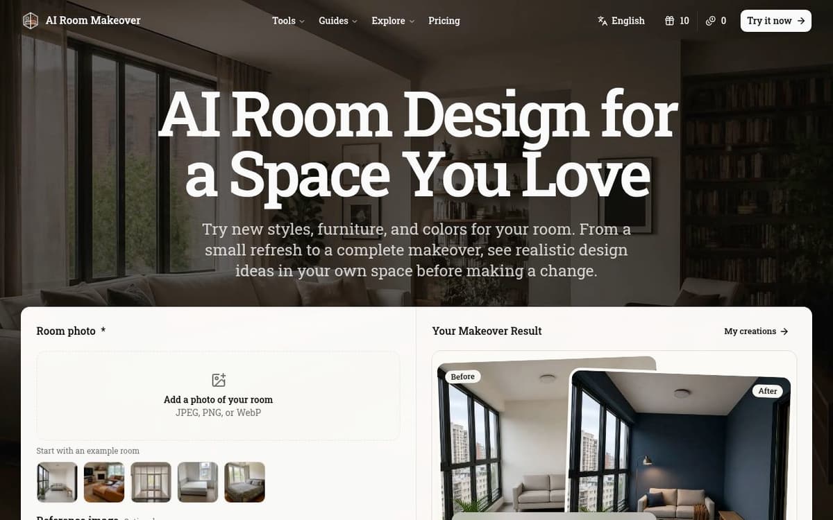 AI Room Makeover screenshot