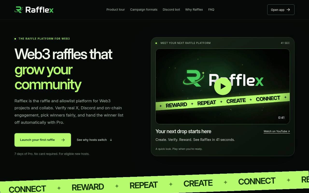 Rafflex screenshot
