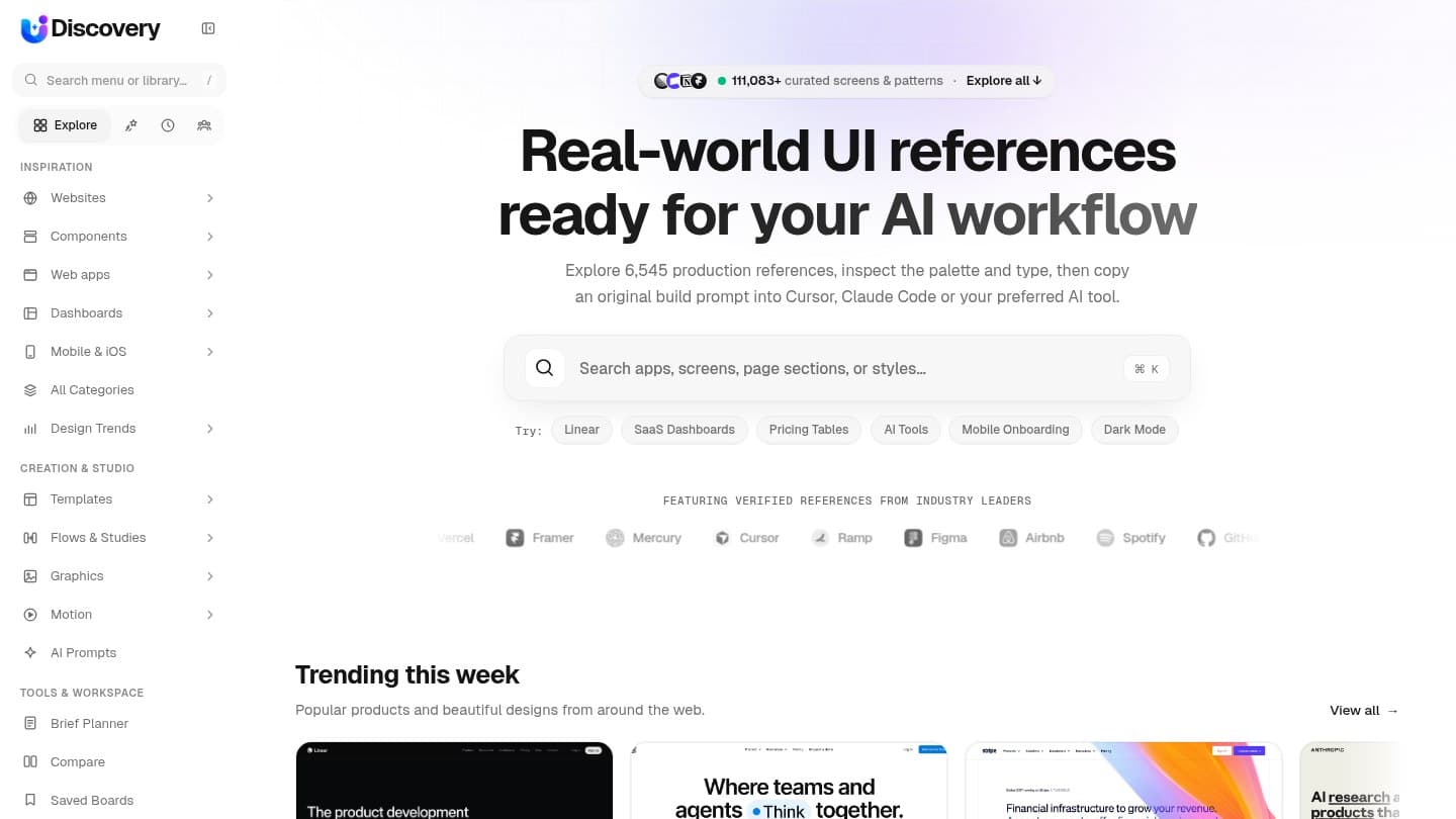 UI Discovery screenshot